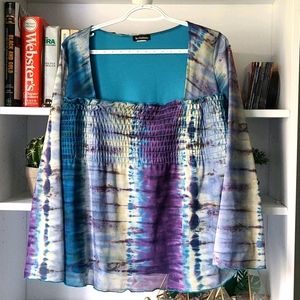 Le Chateau Multicolor Tie-Dye Tunic